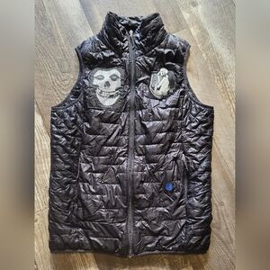 Patagonia Nano Puff Vest Misfits Skeleton Patch Black Womens Medium